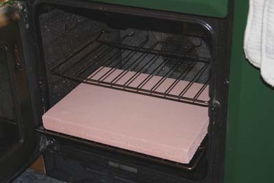 The baking stone in our range-cookers oven