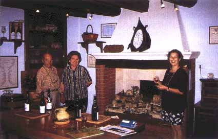 Roger and Marie-Thrse Combe with Annie Davidson in the cave de dgustation